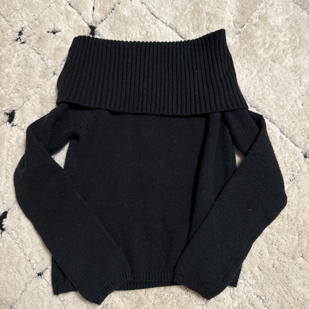 Old Navy Black Off-Shoulder Sweater